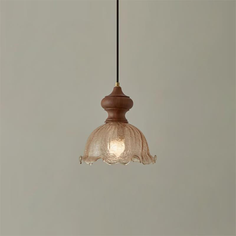 Weiana Pendant Lamp Glass Rippled Scalloped Vintage - Letslighting