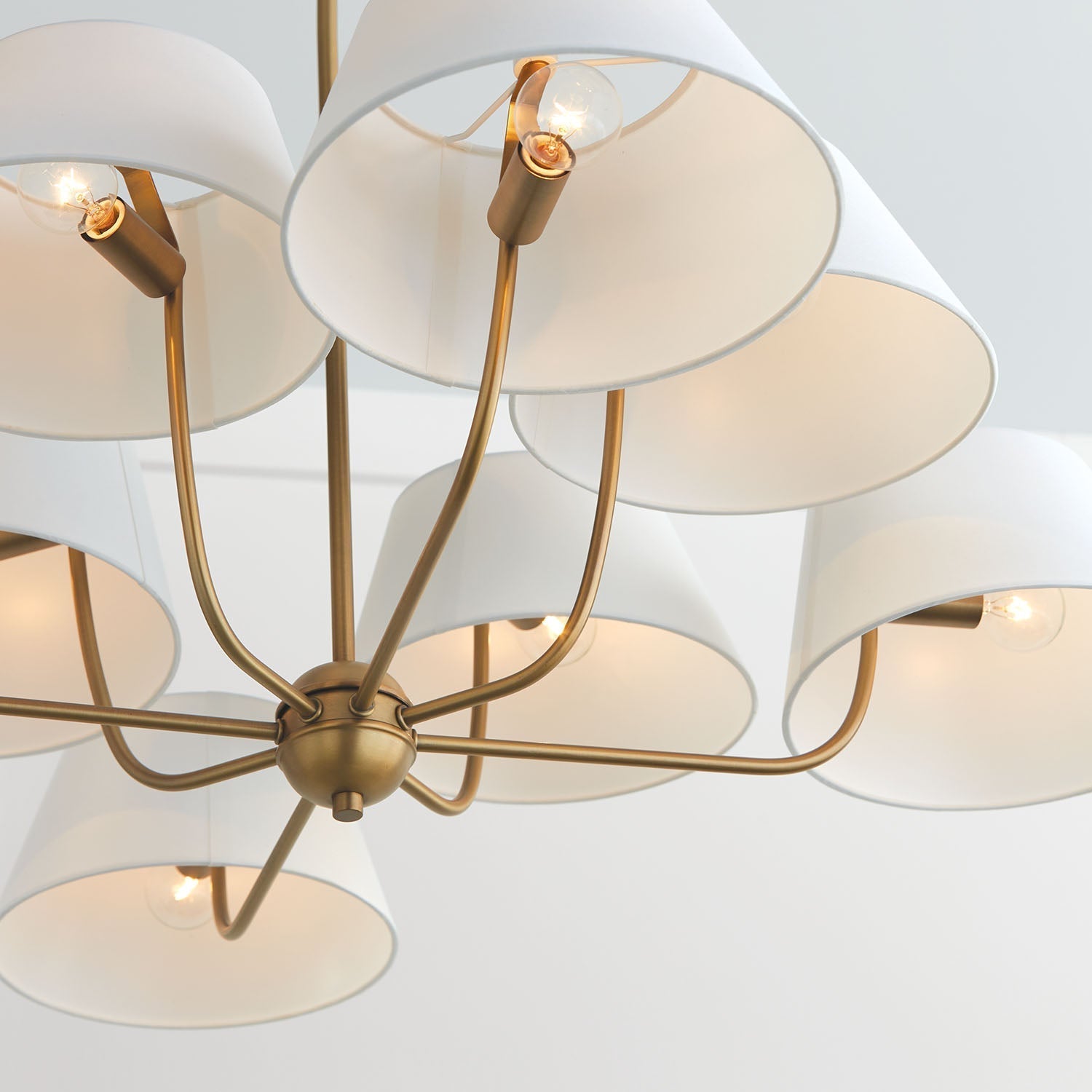 Arcara Lustre Tissu Laiton Industriel Vintage - Neutralighting