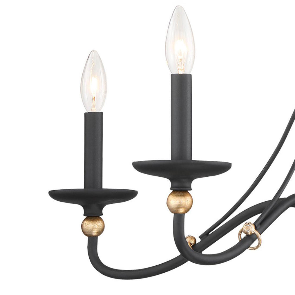 Amaran Vintage Industrial County Metal Chandelier - Lamp Copper