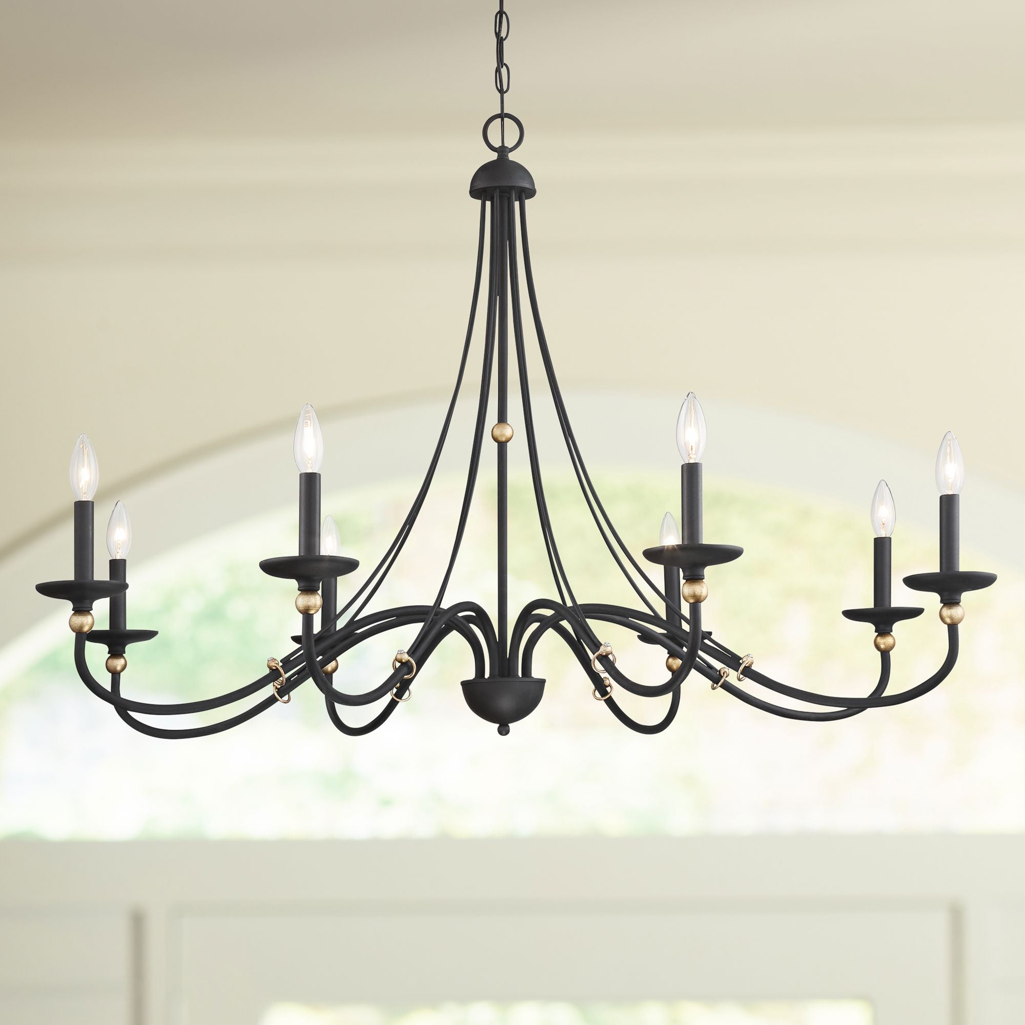 Amaran Vintage Industrial County Metal Chandelier - Lamp Copper