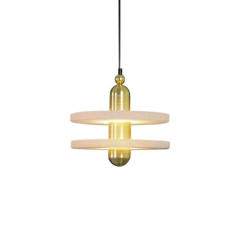 Goose Suspension en Alabastre Blanc et Cuivre - Neutralighting