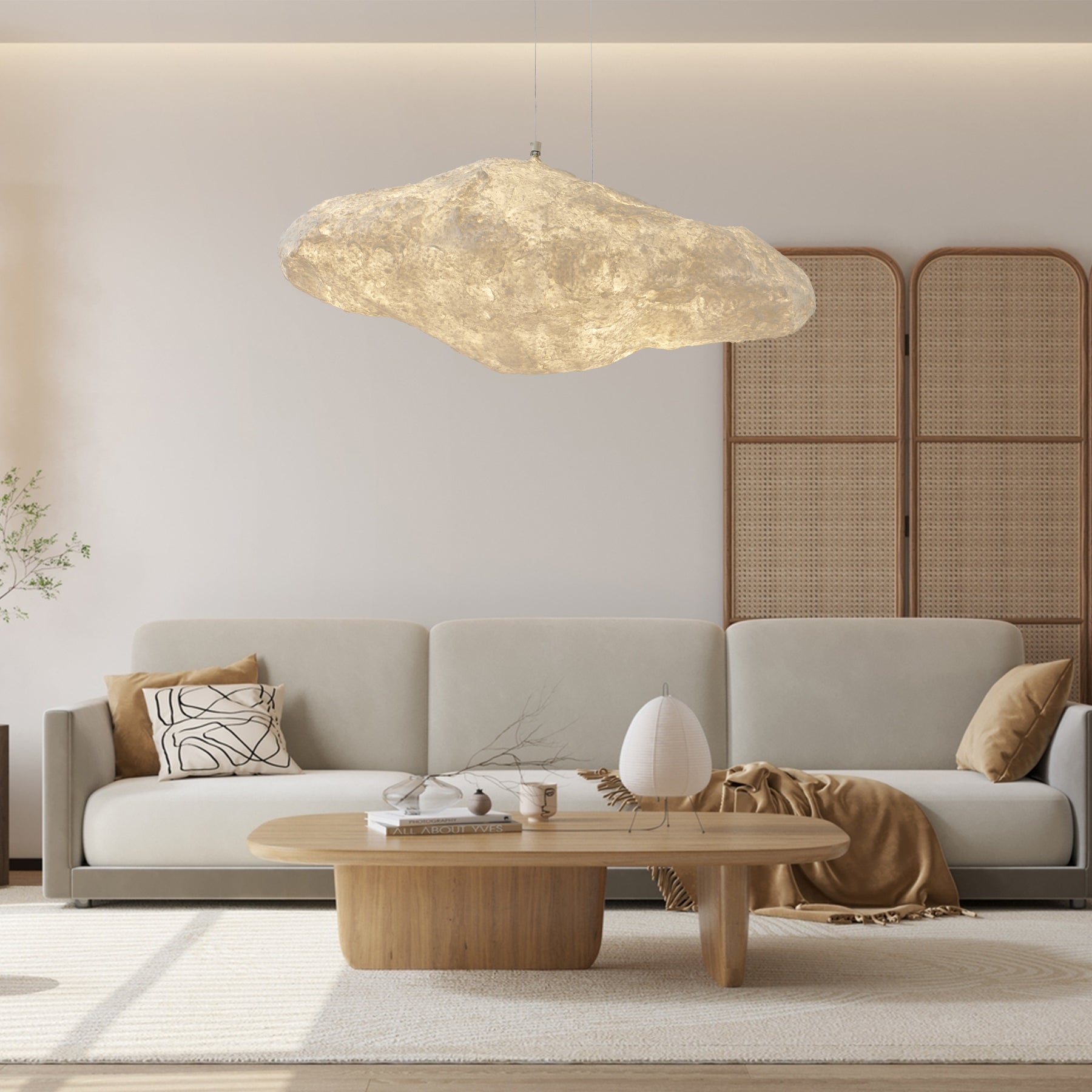 Elliros Texturé Pulpe Papier Suspension Lumière - Neutralighting