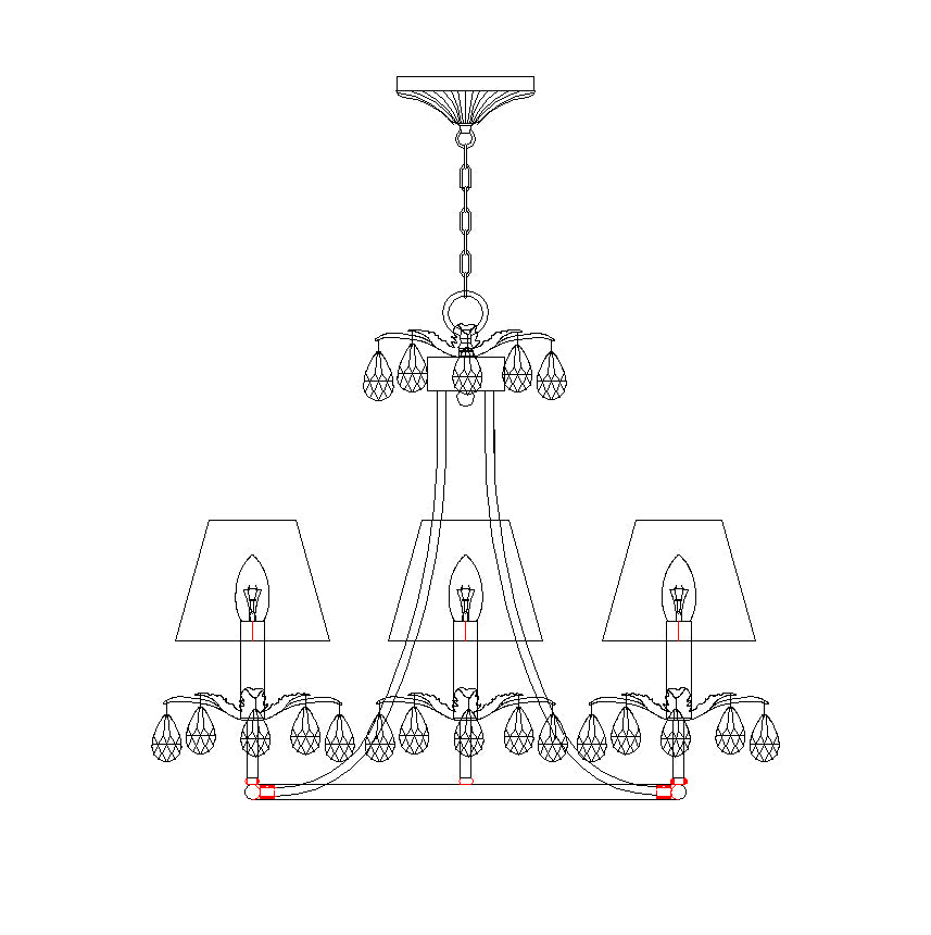 Ivsilan Vintage Industrial Brass Crystal Chandelier - Lamp Copper