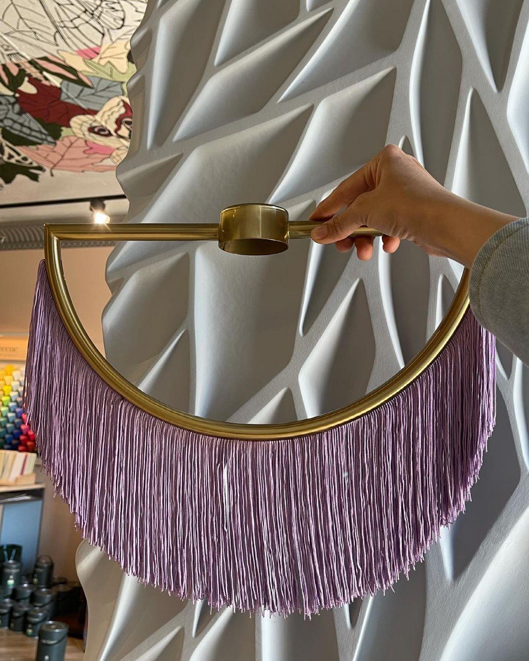 Solara Lampe suspendue en tissu à franges style globe rétro bohème - Neutralighting