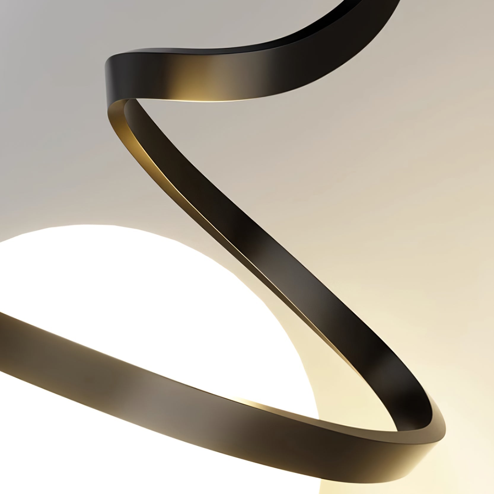 Lampe Suspendue en Fil de Fer et Spirale en Verre - Neutralighting