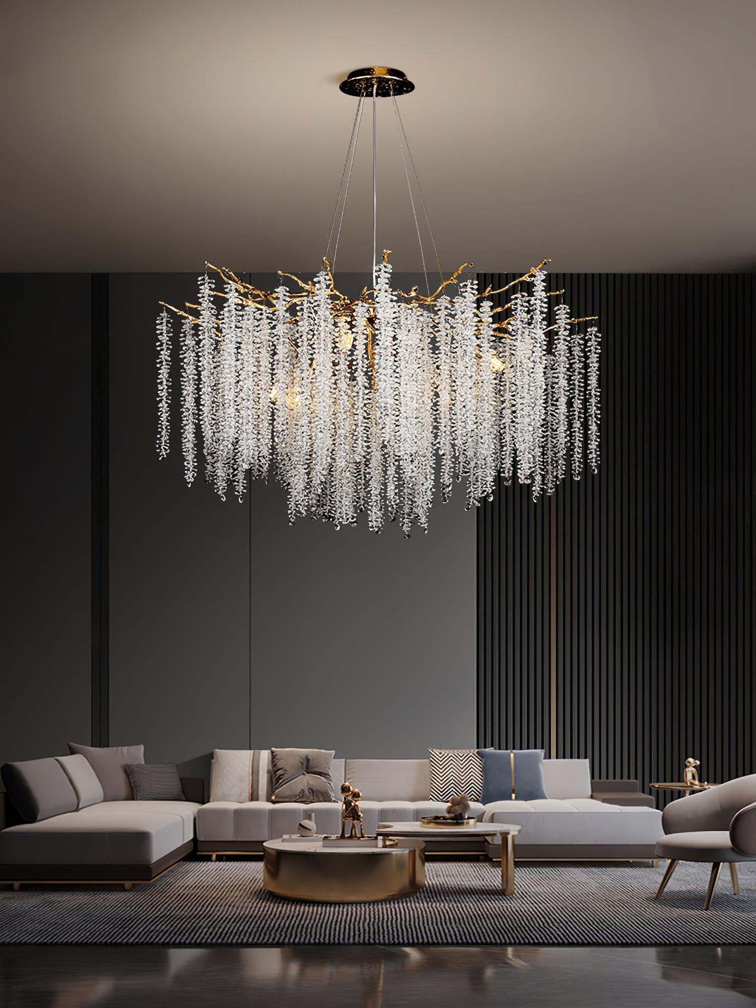Solara Chandelier Fleur de Glycine en Cristal - Neutralighting