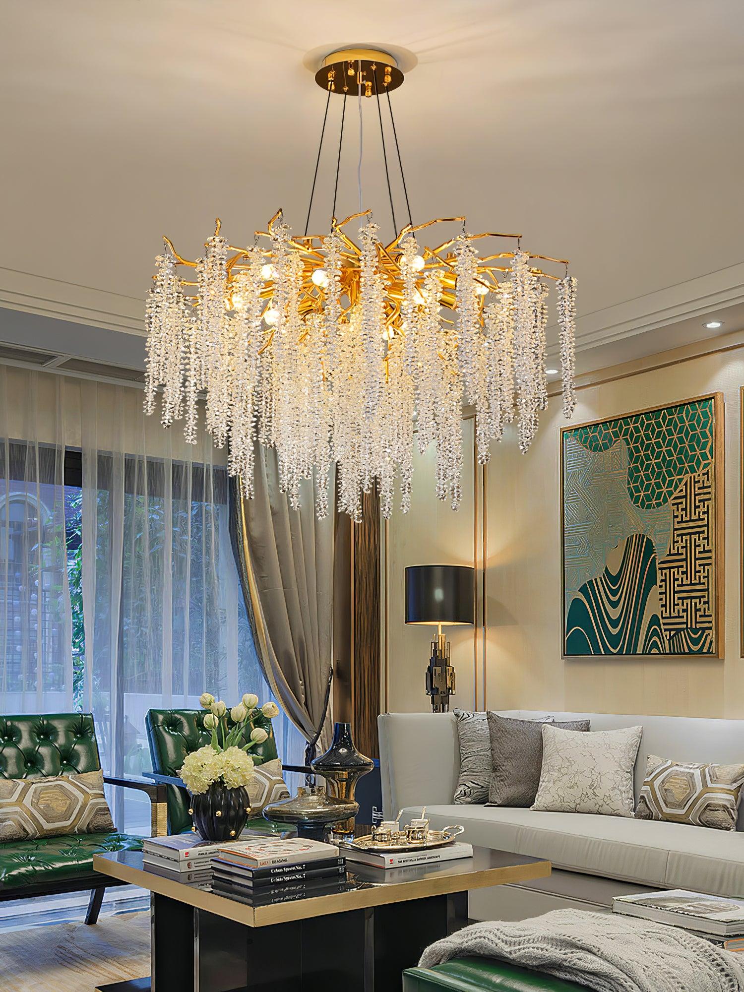 Solara Chandelier Fleur de Glycine en Cristal - Neutralighting