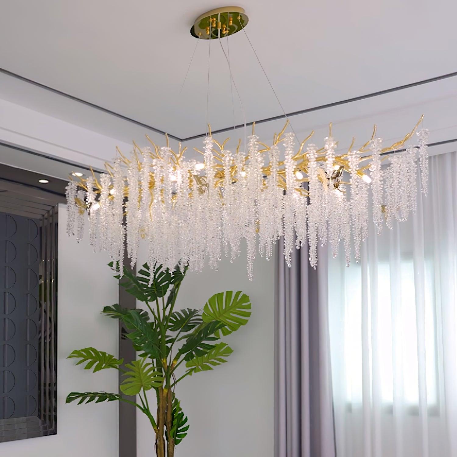 Solara Chandelier Fleur de Glycine en Cristal - Neutralighting