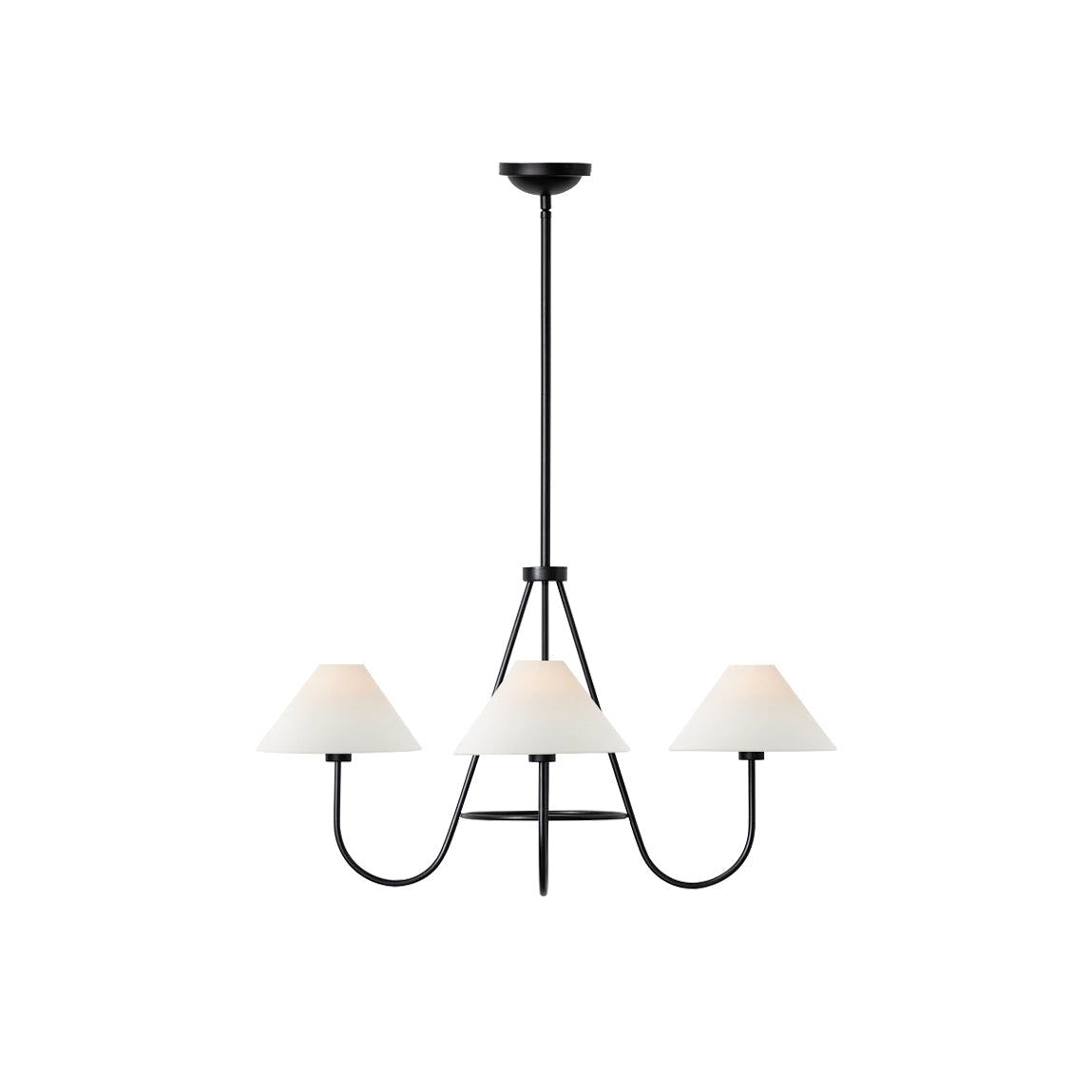 Ellaeara Lustre Tissu Noir Industriel Vintage - Neutralighting