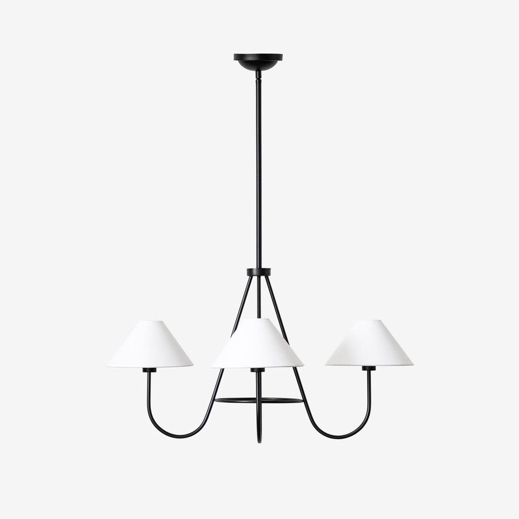 Ellaeara Lustre Tissu Noir Industriel Vintage - Neutralighting