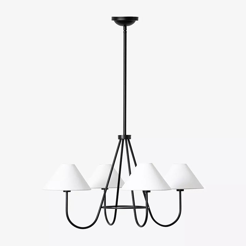 Ellaeara Lustre Tissu Noir Industriel Vintage - Neutralighting