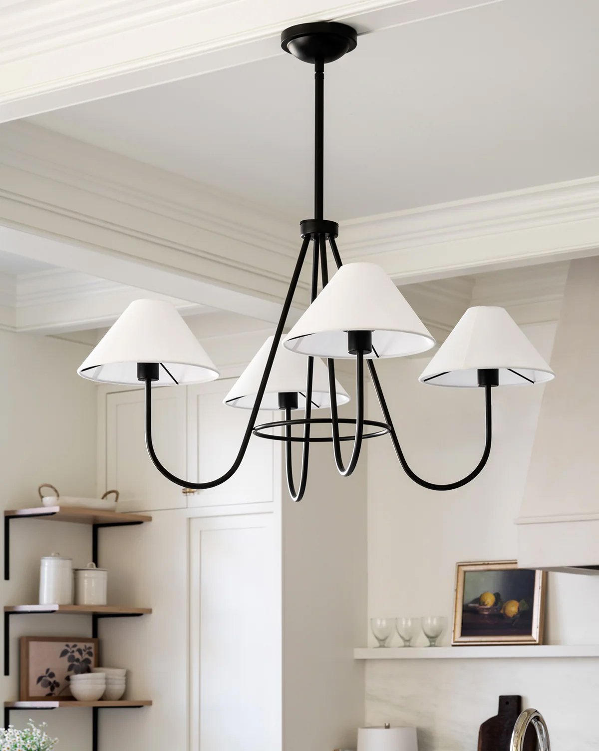 Ellaeara Lustre Tissu Noir Industriel Vintage - Neutralighting