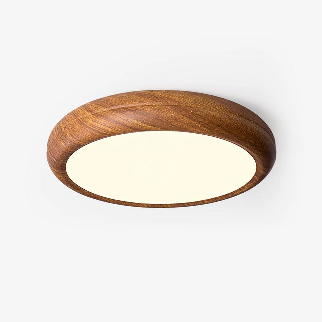 Grena Motif Bois Plafonnier Led Rond