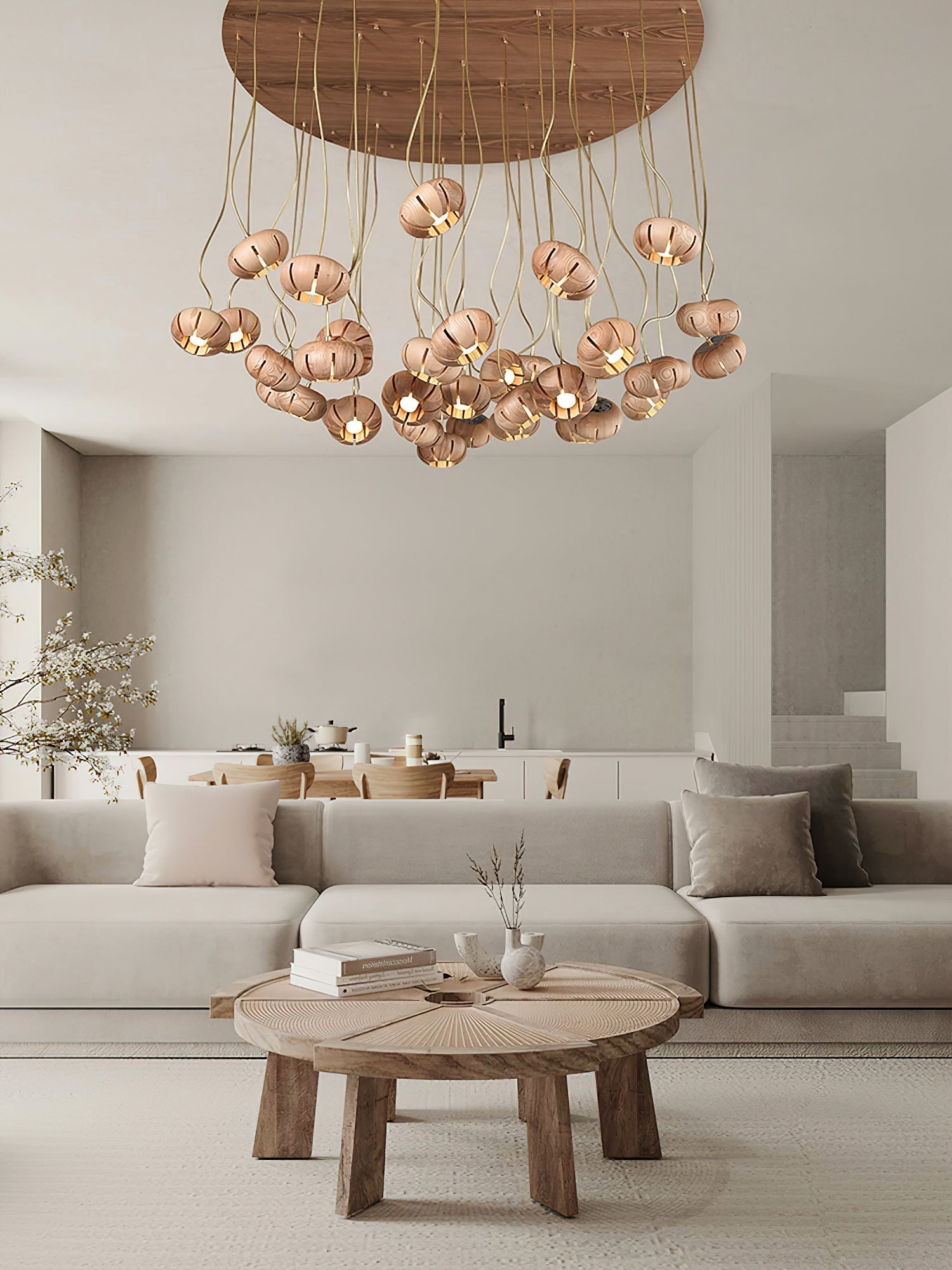 Zasorir Suspension Sculpturale en Marbre Cluster - Neutralighting