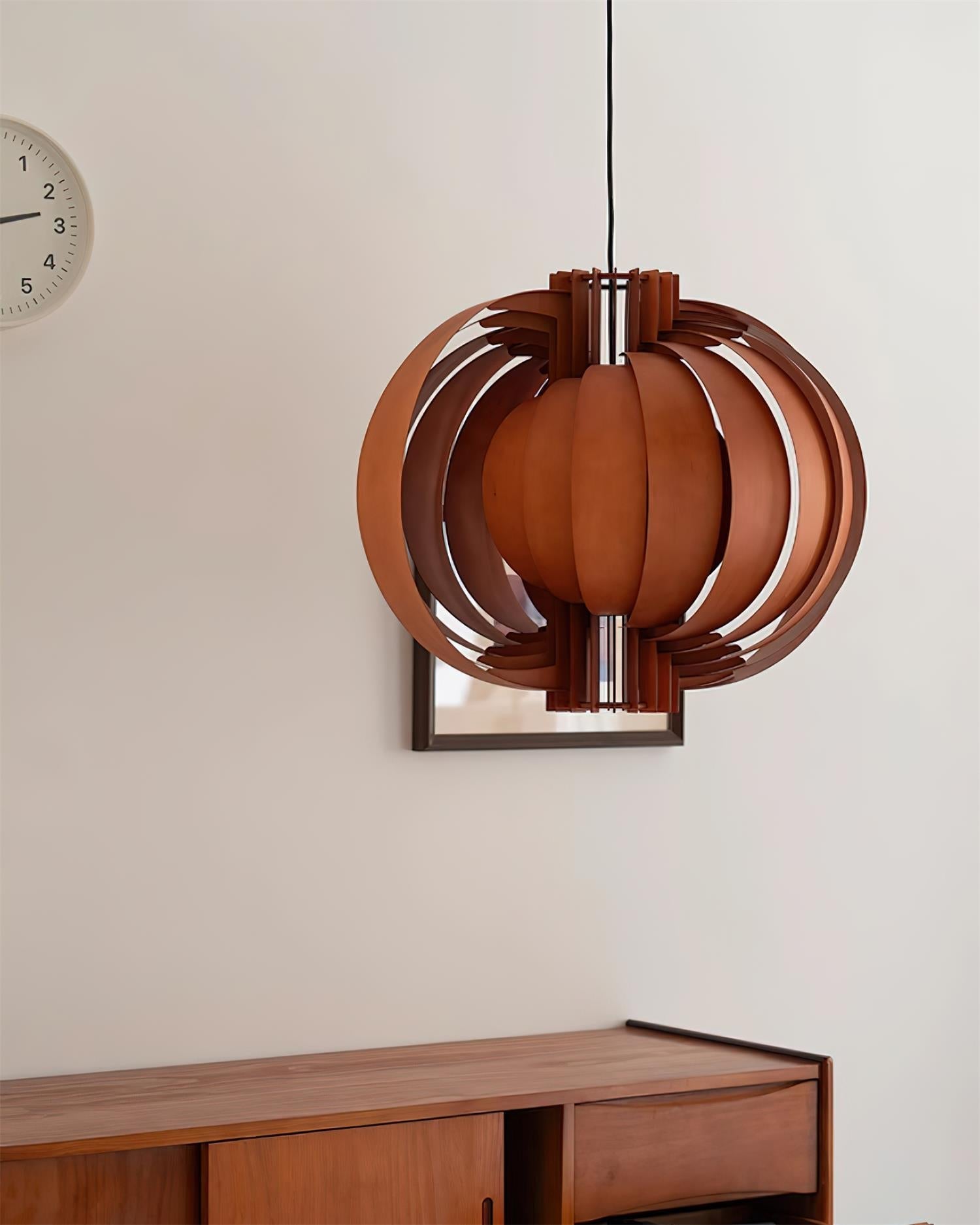 Wooden Lantern Pendant Lamp Layered Organic - Letslighting