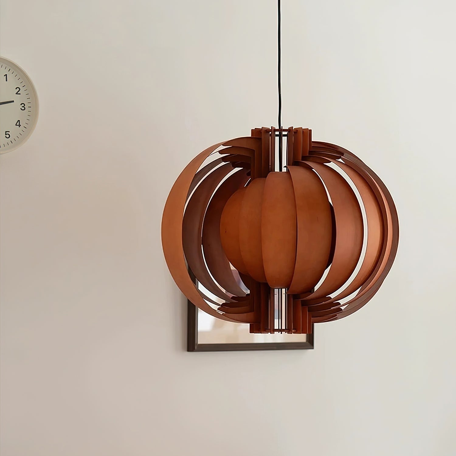 Wooden Lantern Pendant Lamp Layered Organic - Letslighting