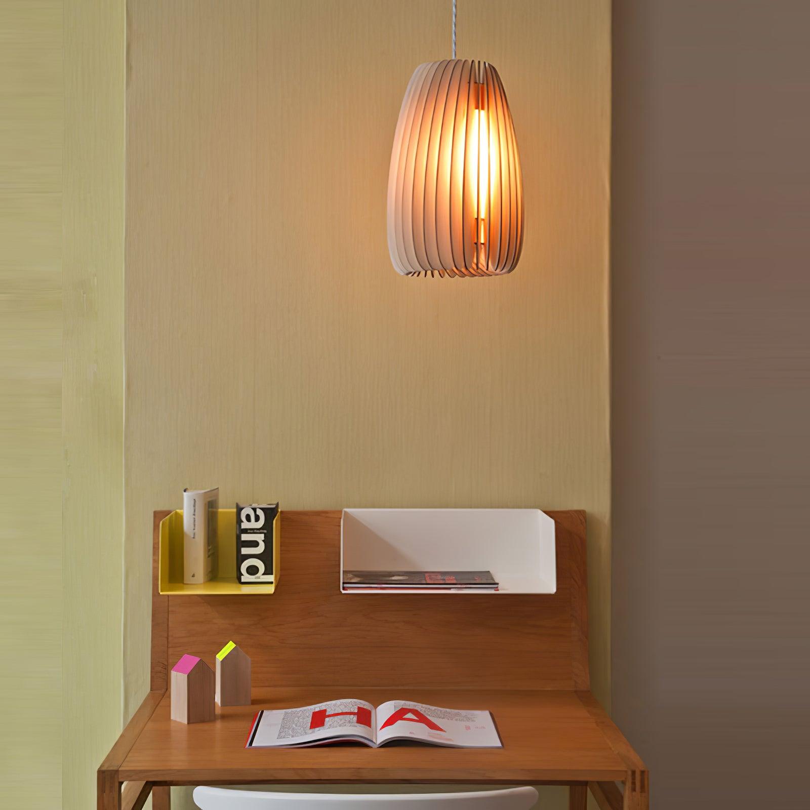 Vovene Élégance Unique Sphère Bois Suspension - Neutralighting