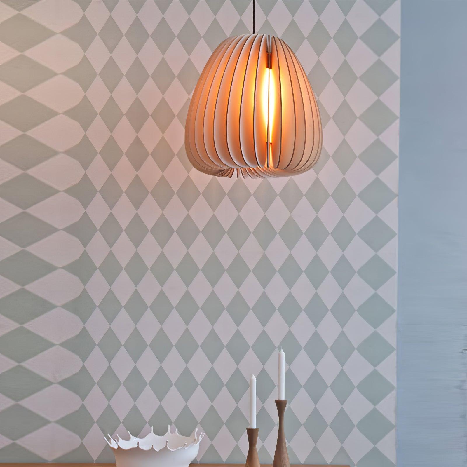 Vovene Élégance Unique Sphère Bois Suspension - Neutralighting