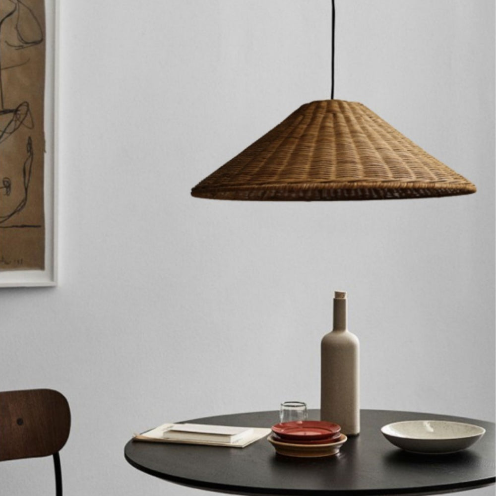 Ritta Vintage Artisanal LED Rotin Suspension Salon - Neutralighting