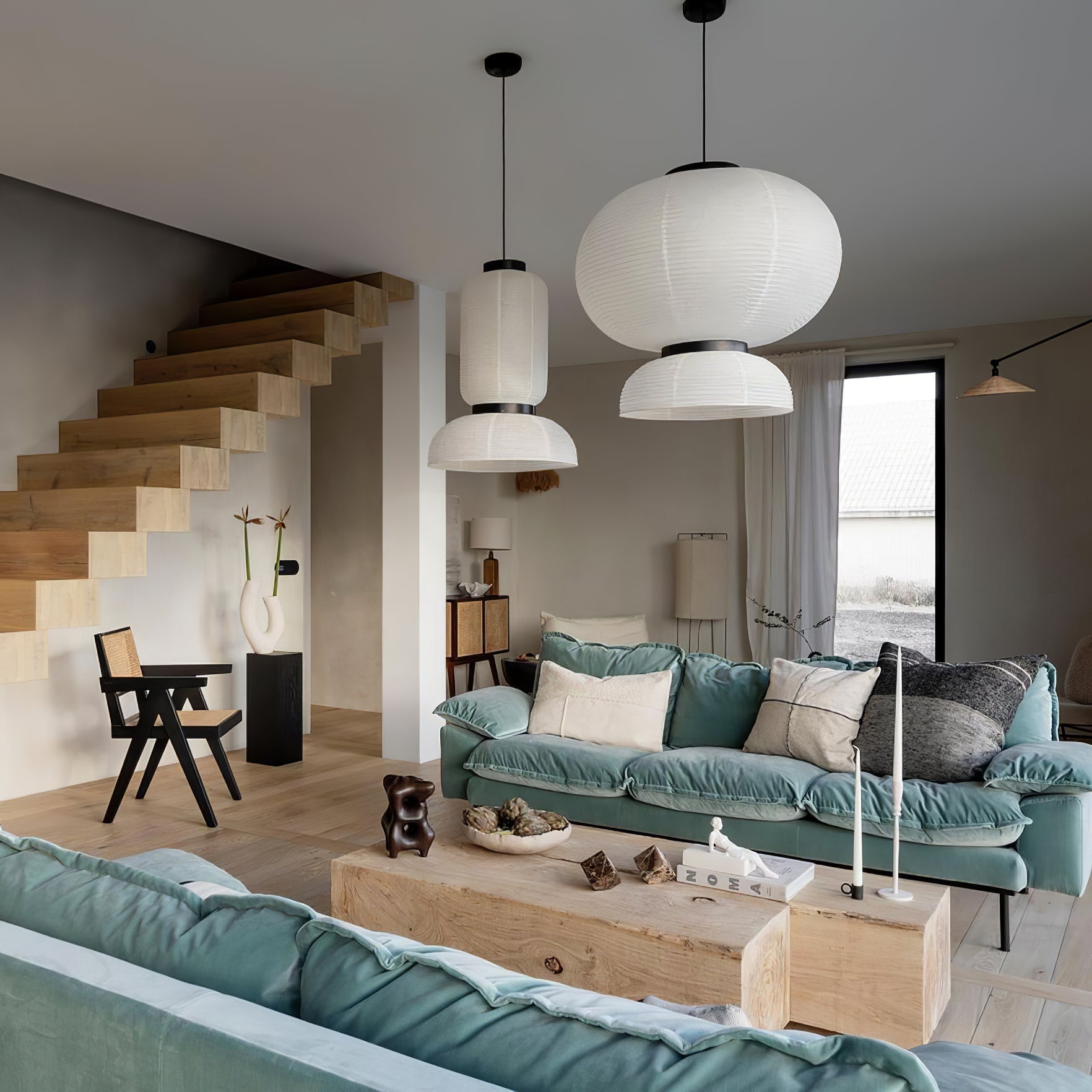 Lanterne en Papier Suspendue Xuan Tranquil - Neutralighting