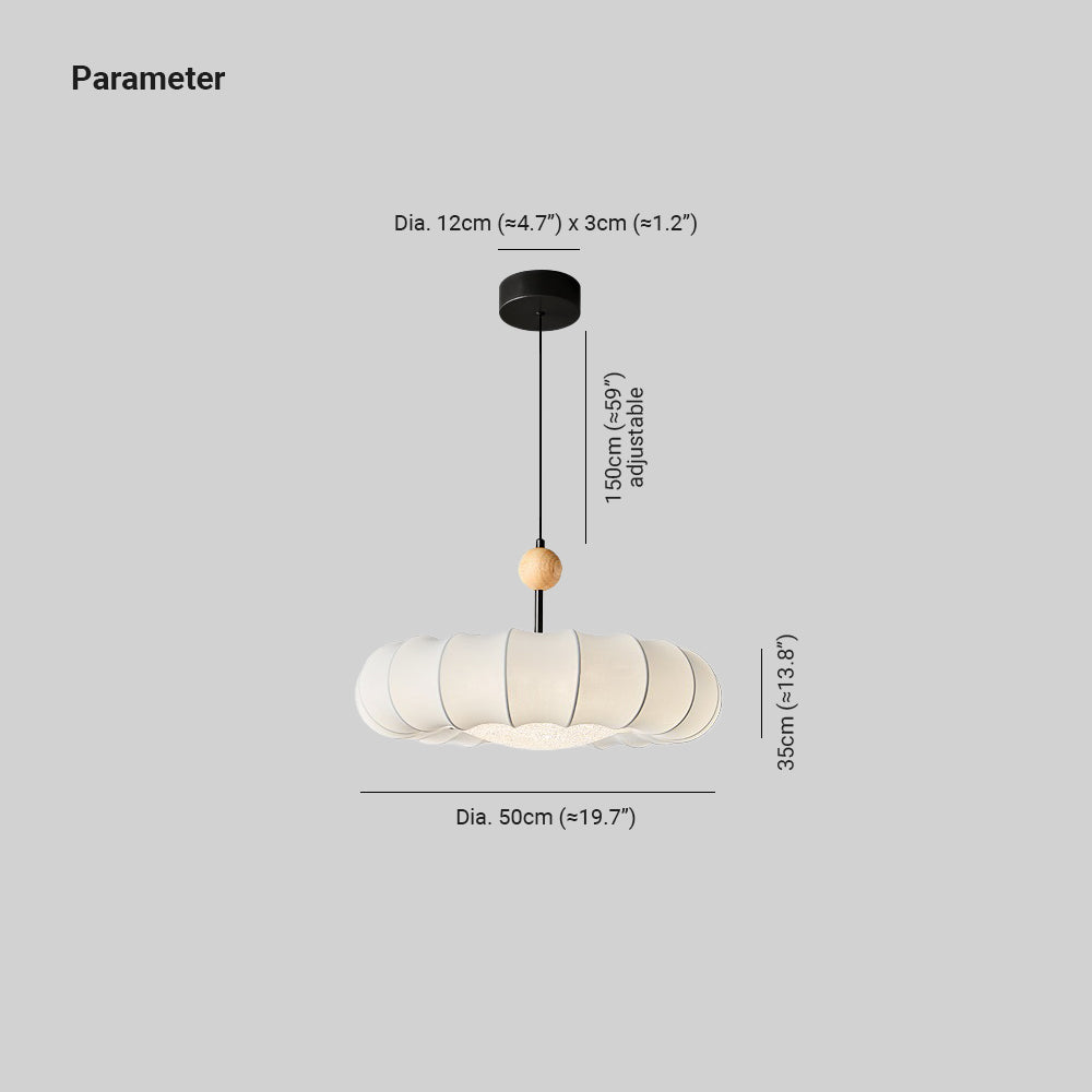 Reyna Suspension Voile en Tissu - Neutralighting