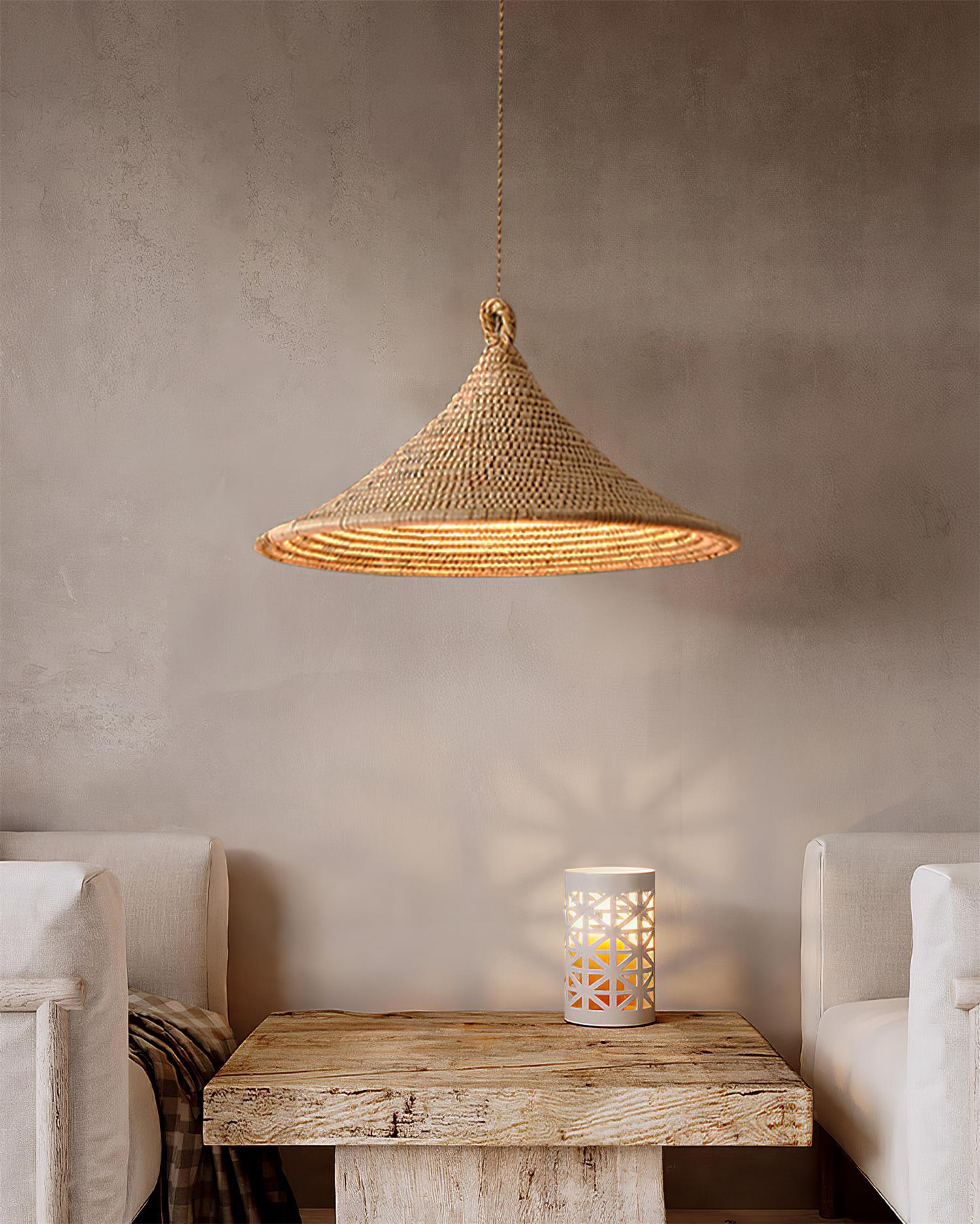 Yariah Suspension Chanvre Conique - Neutralighting