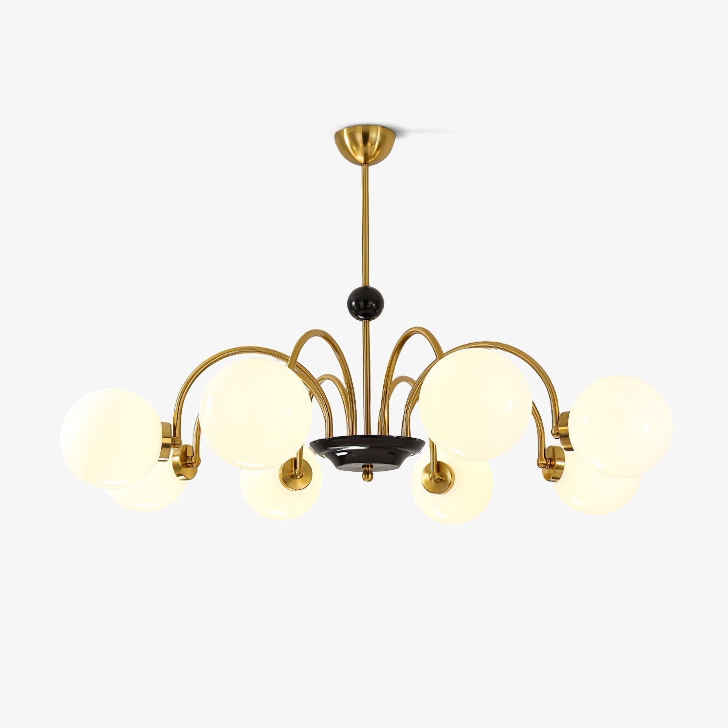 Lustra Chandelier Cadre en Tige et Blanc - Neutralighting