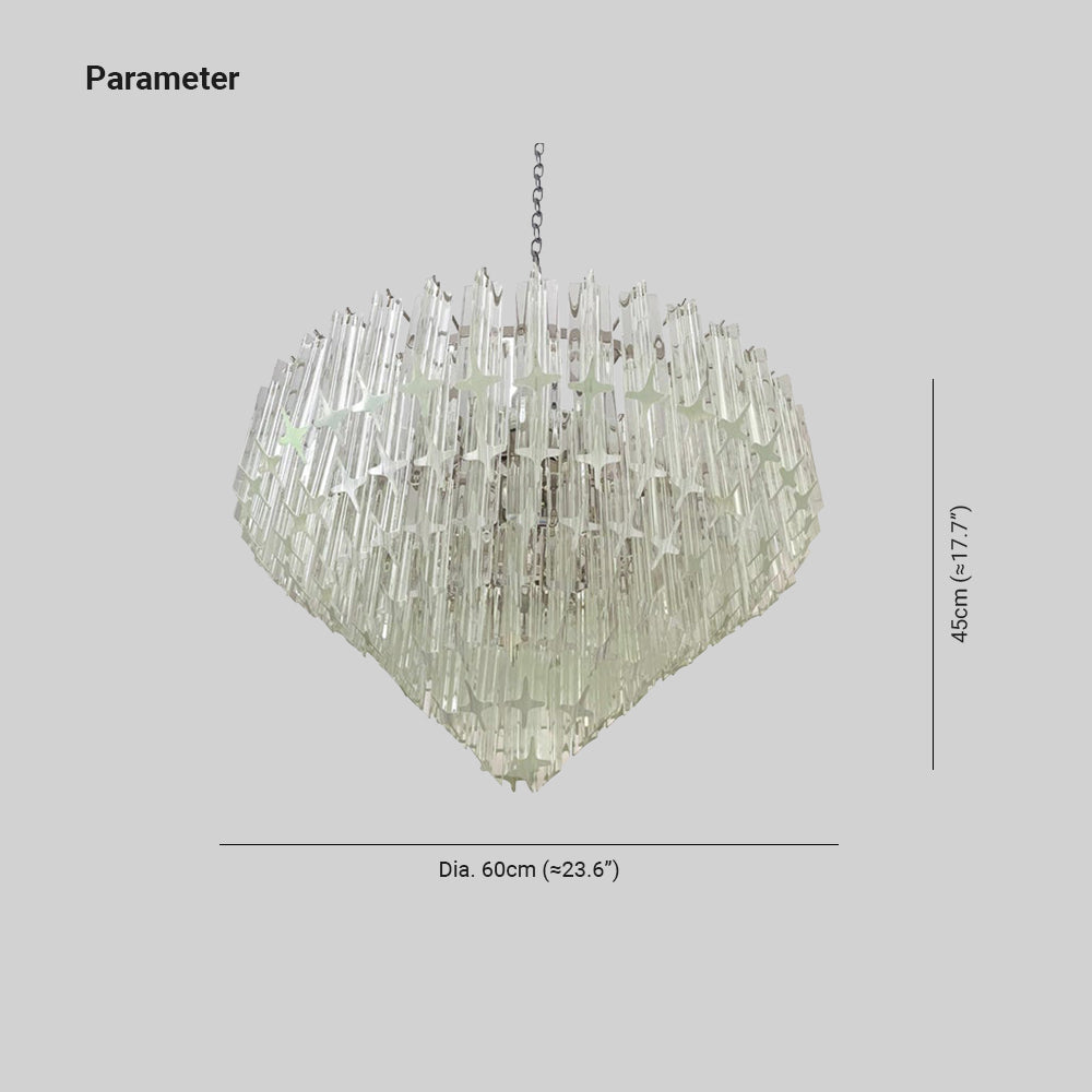 Silva Moderne Luxe Art LED Suspension Verre Salon - Neutralighting