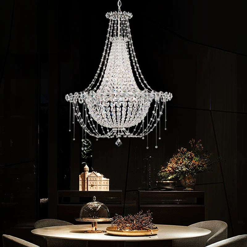 Kristy Italien Métal Cristal Lustre Plafonnier Salon Salle à Manger