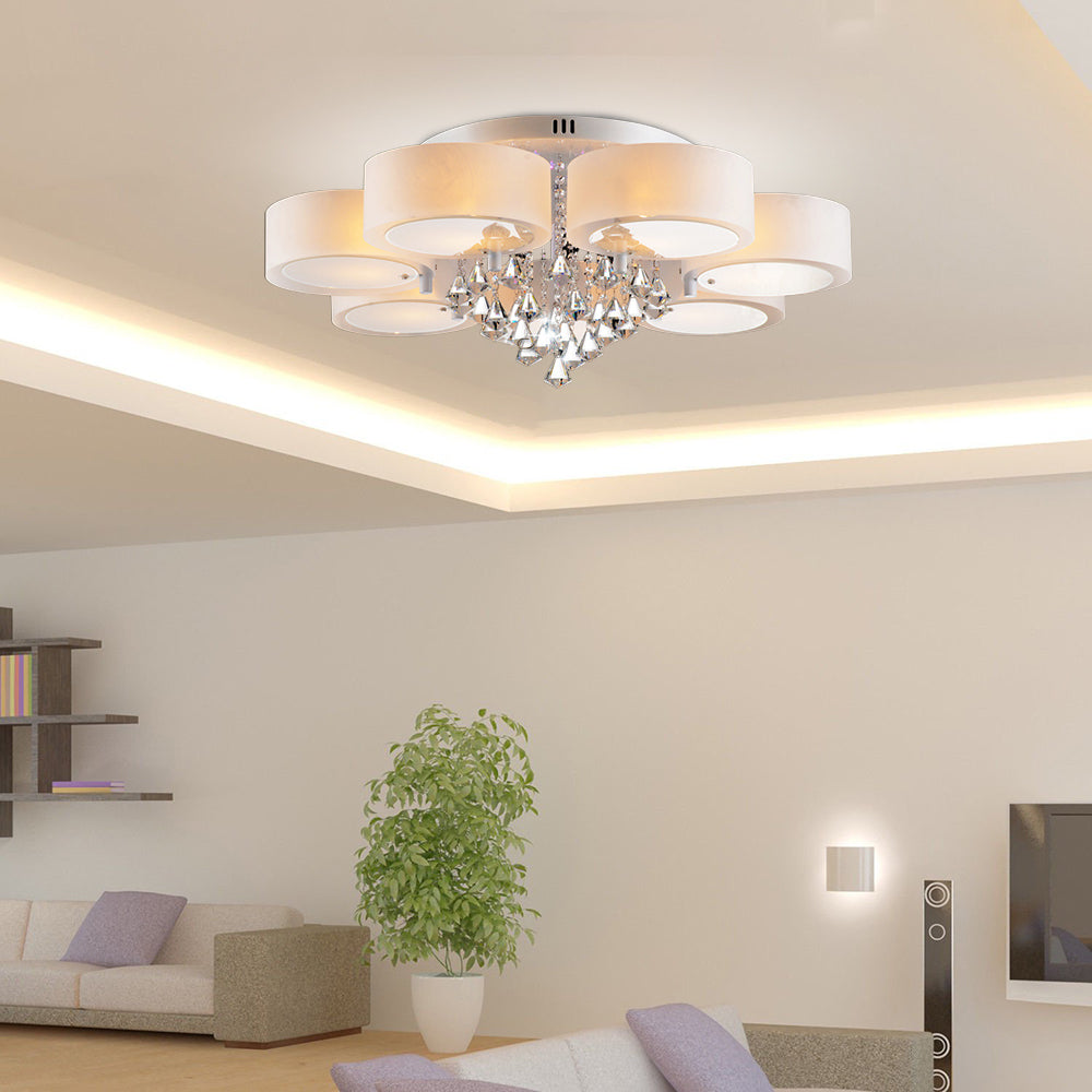 Arisha Moderne Rond Acrylique Verre Plafonnier Couloir