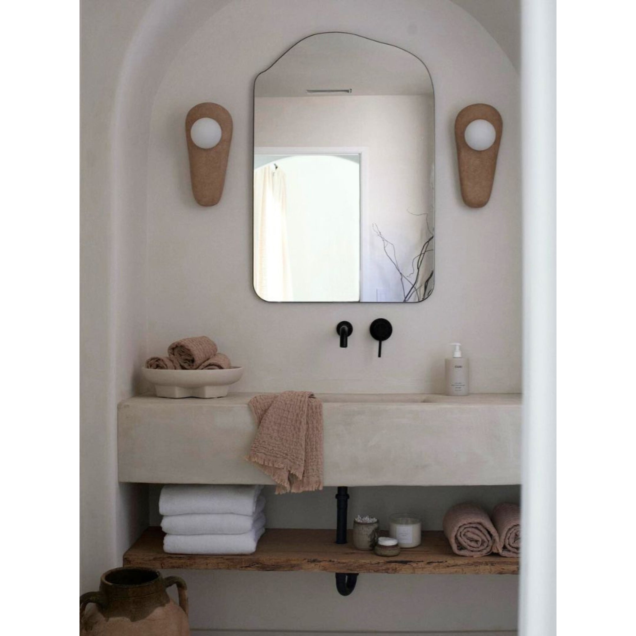 Cashae Applique Murale Résine Verre Moderne - Neutralighting