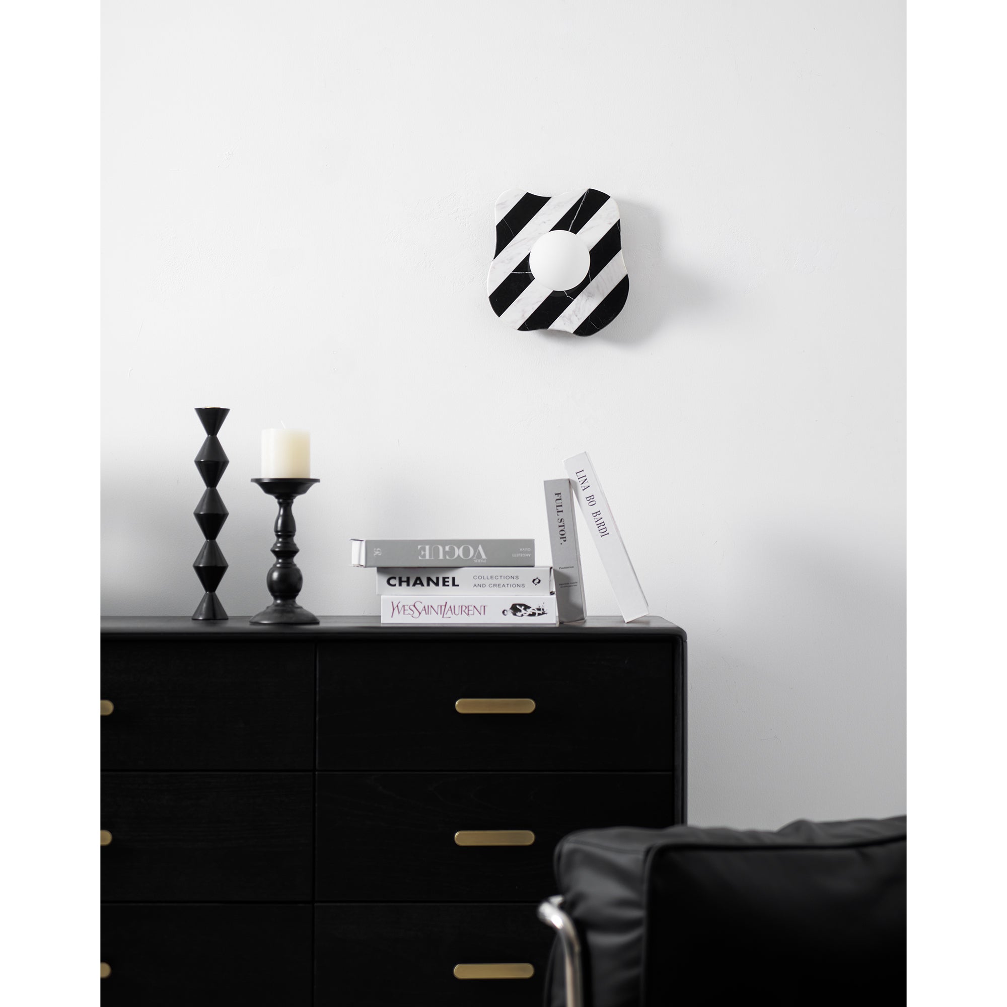 Curinis Individual Creativity Zebra Marble Glass Wall Lamp - Lamp Copper