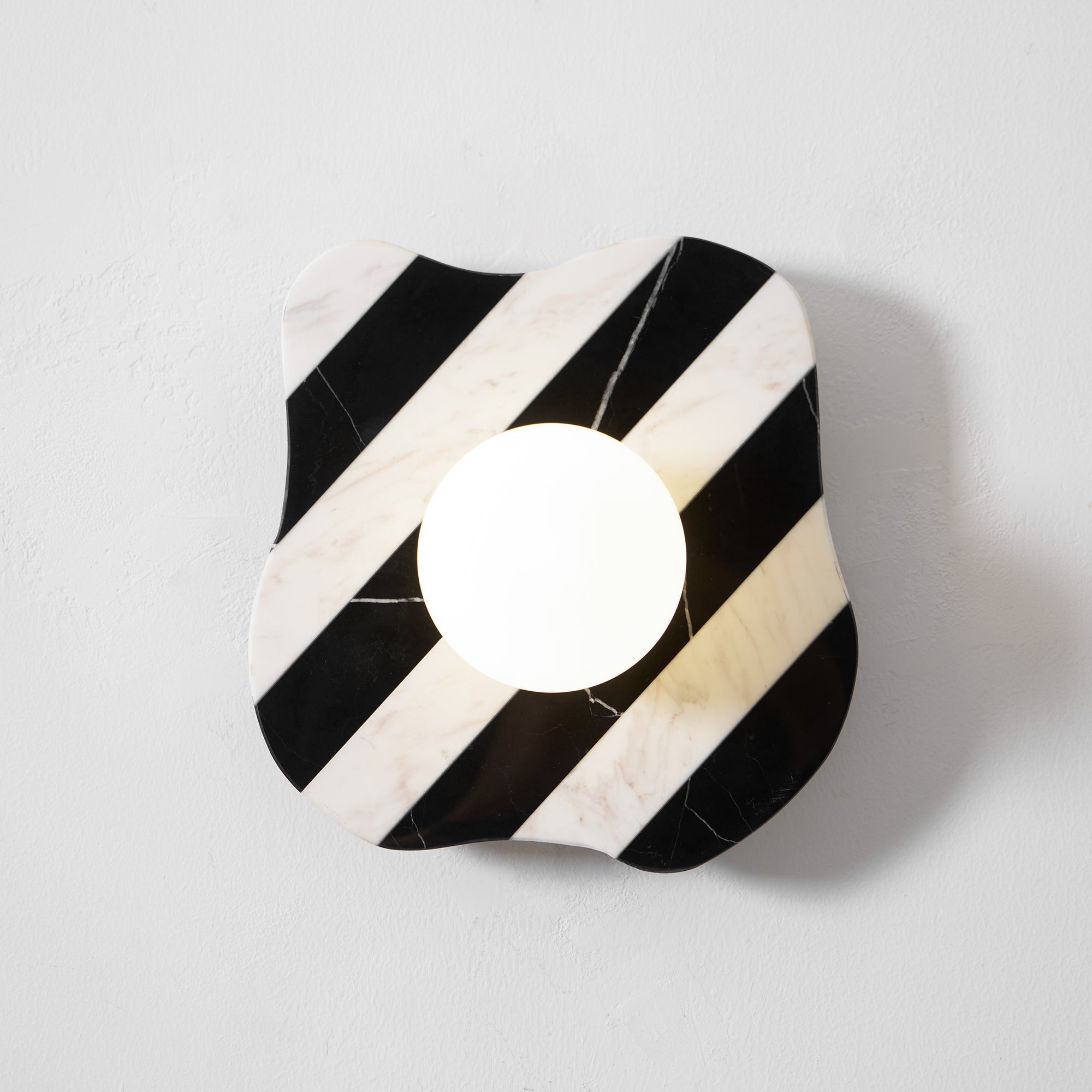 Curinis Individual Creativity Zebra Marble Glass Wall Lamp - Lamp Copper