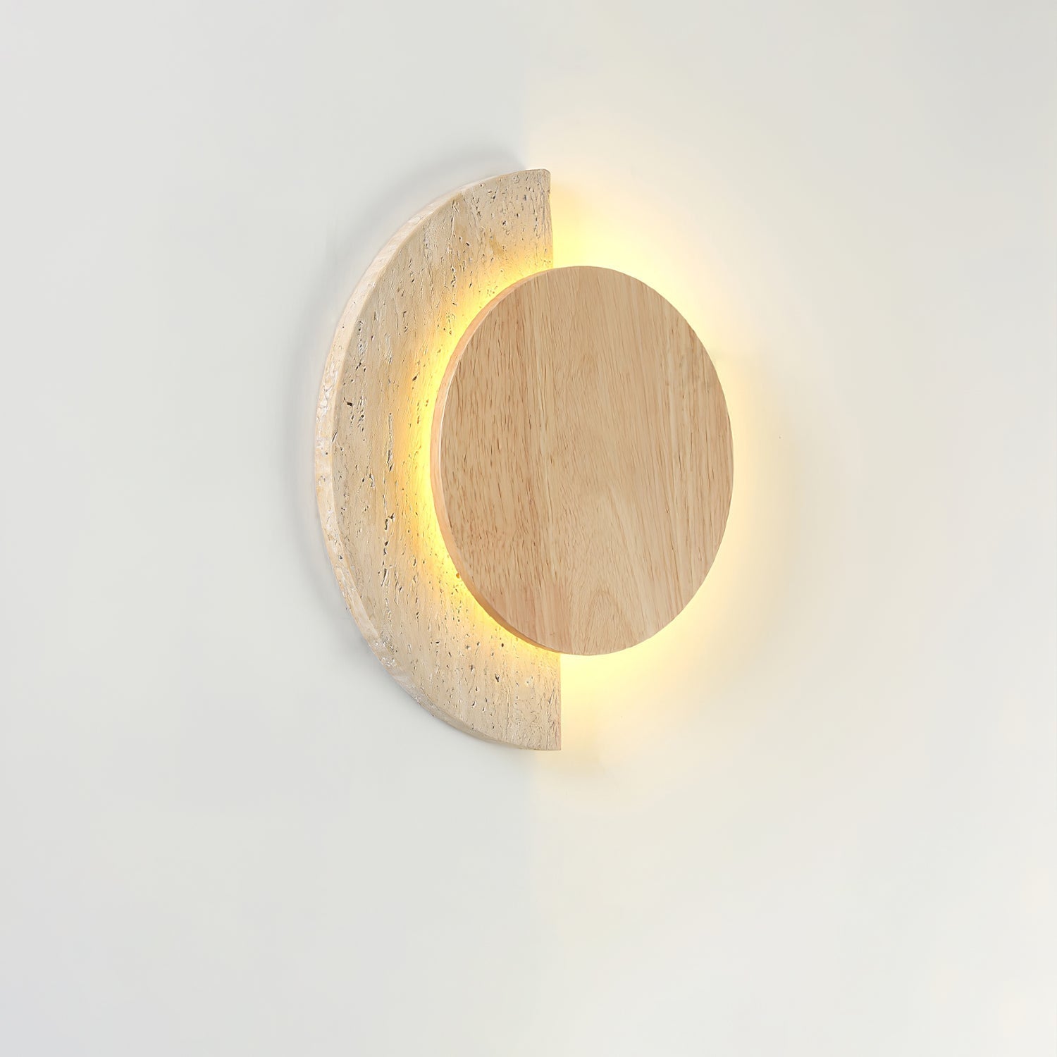 Coraeen Applique Murale Demi-Lune en Travertin - Neutralighting