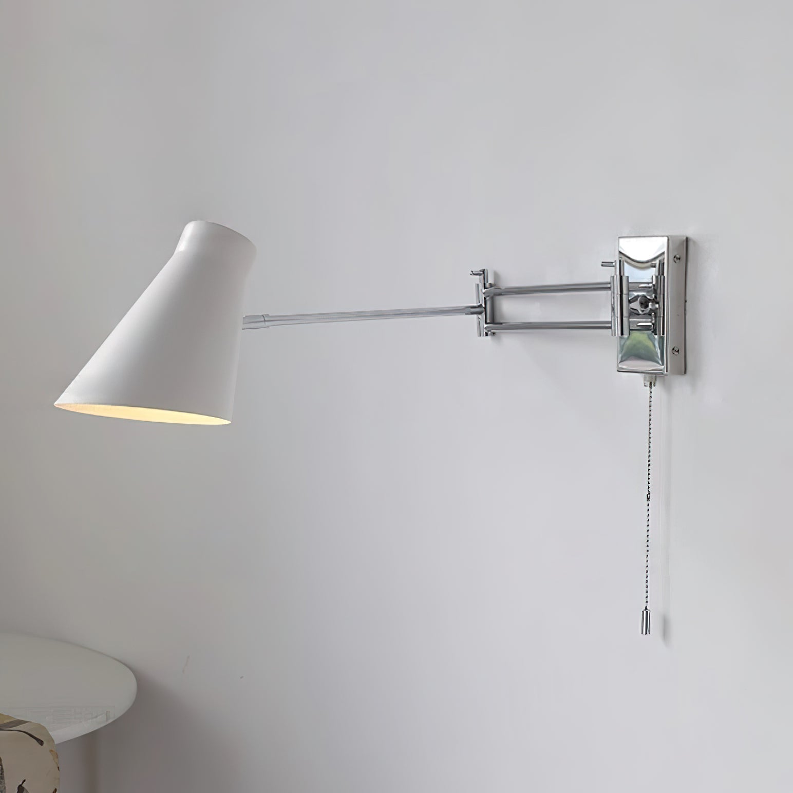 Virelli Applique Murale Bras Pivotant Chrome Orange Ajustable Industriel - Neutralighting