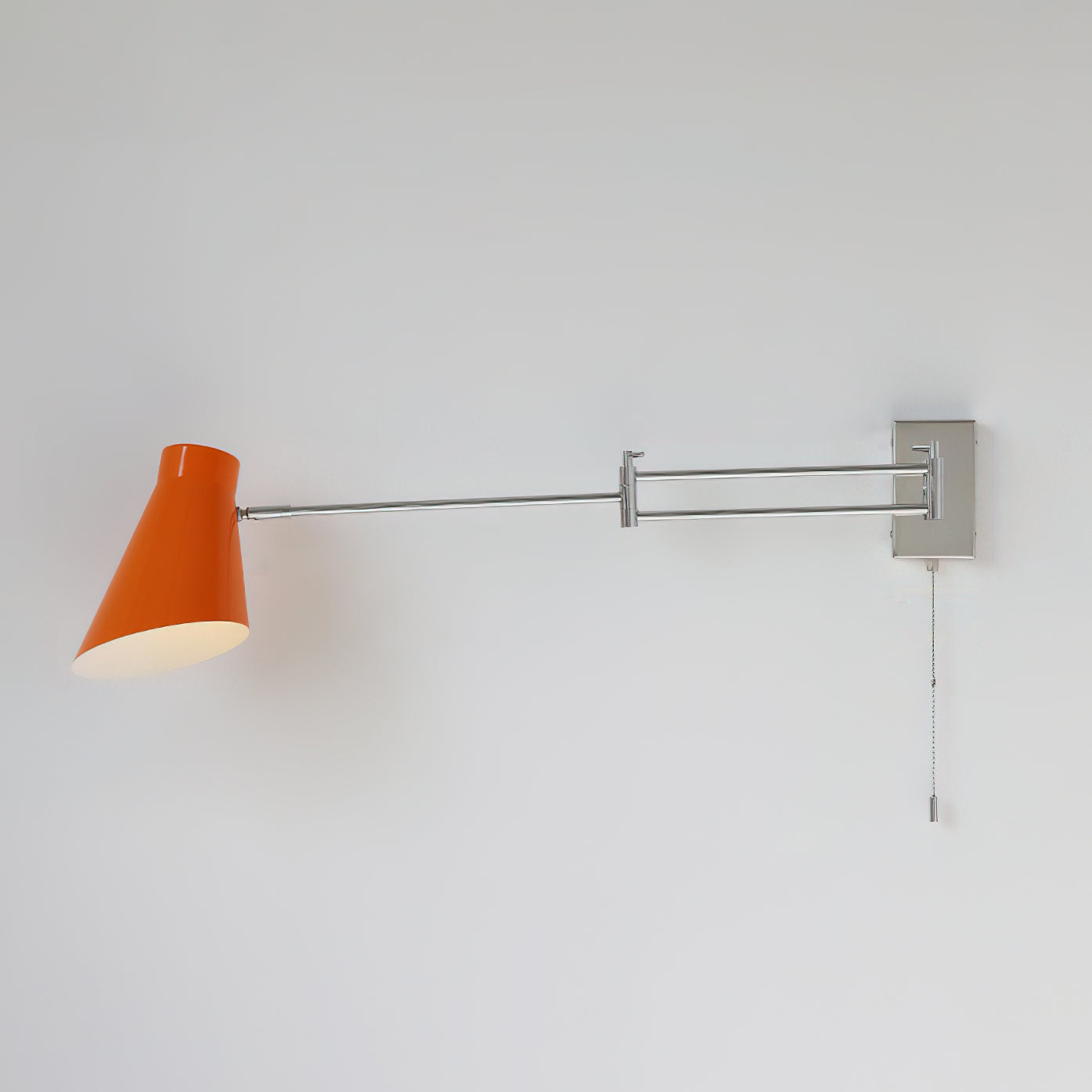 Virelli Applique Murale Bras Pivotant Chrome Orange Ajustable Industriel - Neutralighting