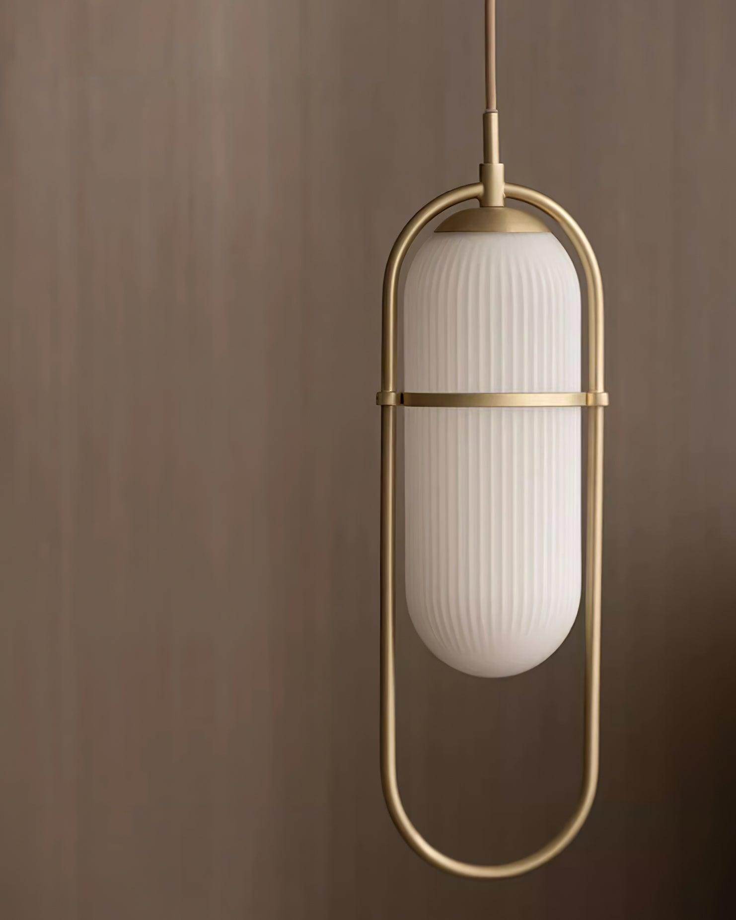 Zesta Pendant Lamp Ribbed Glass Minimalist - Letslighting