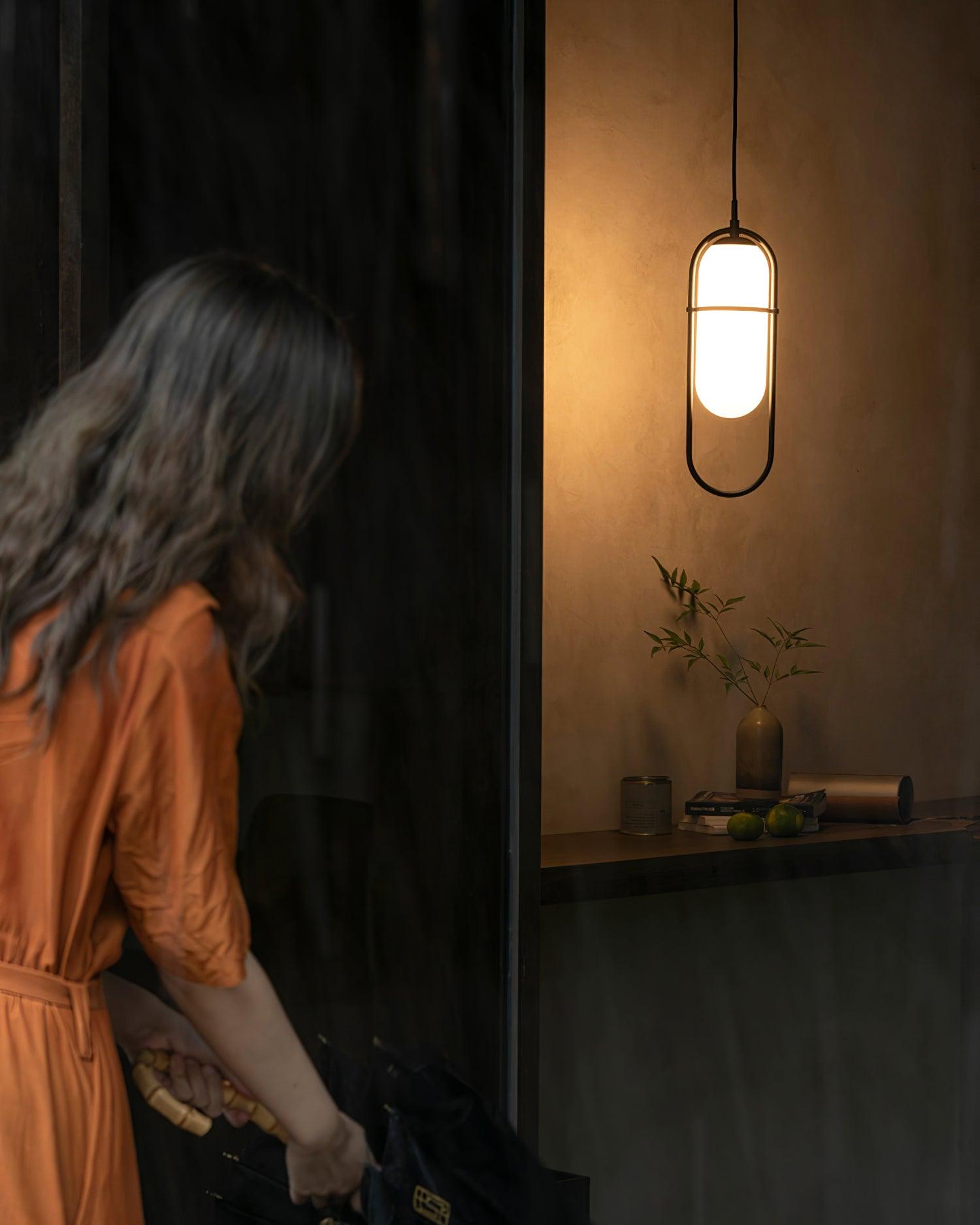 Zesta Pendant Lamp Ribbed Glass Minimalist - Letslighting