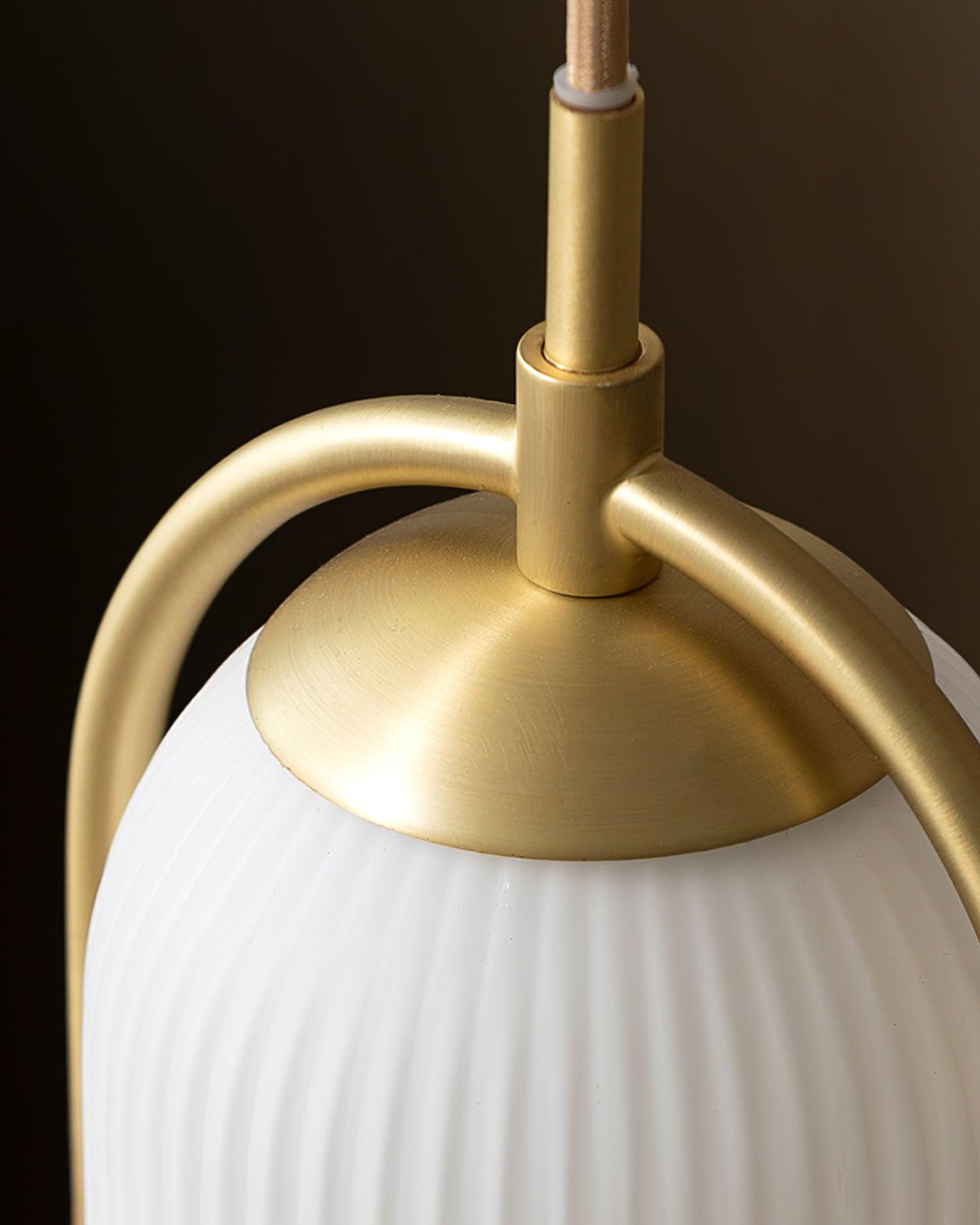 Zesta Pendant Lamp Ribbed Glass Minimalist - Letslighting