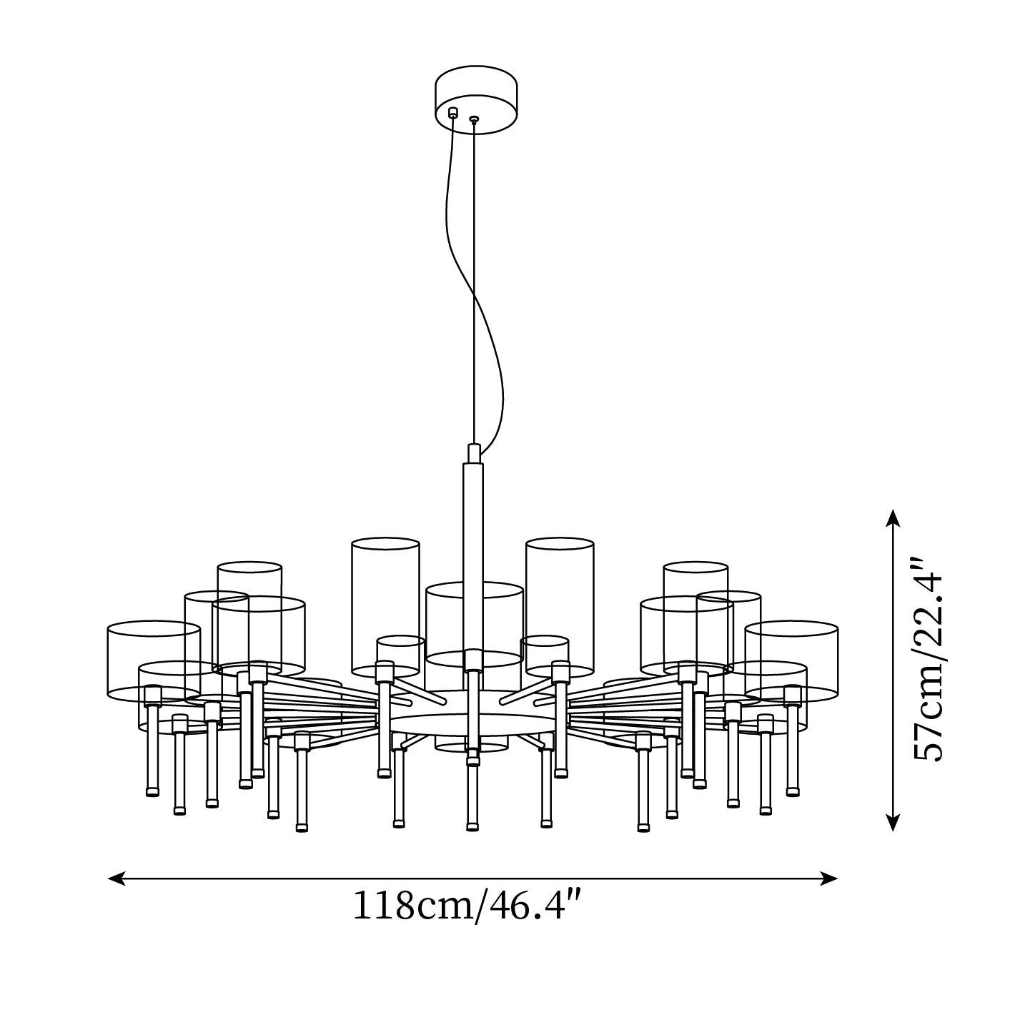 Zonia Lustre Disposition de Cylindres en Verre Chrome - Neutralighting