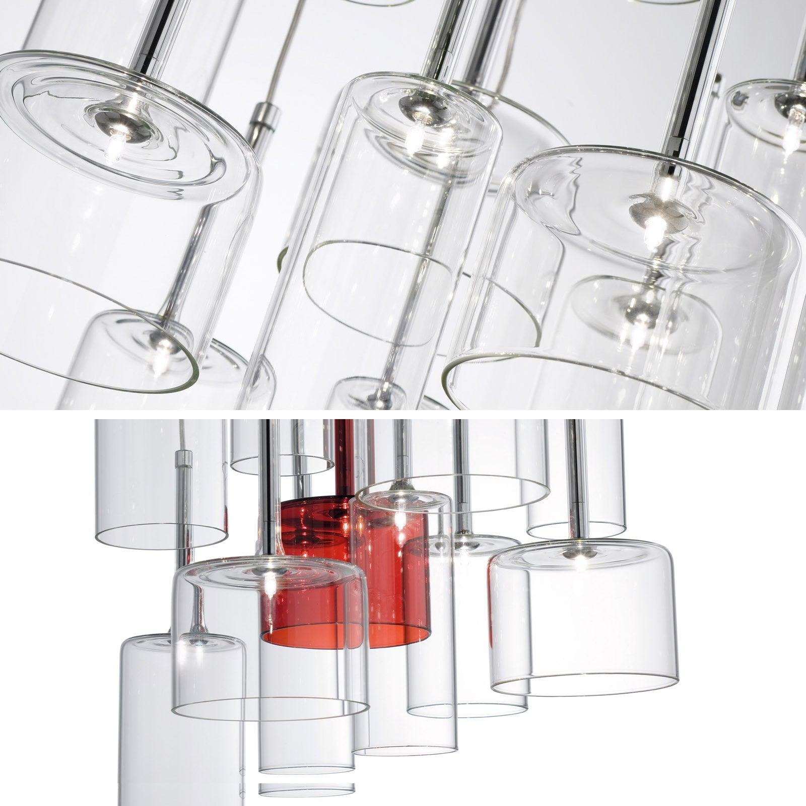Zonia Lustre Disposition de Cylindres en Verre Chrome - Neutralighting
