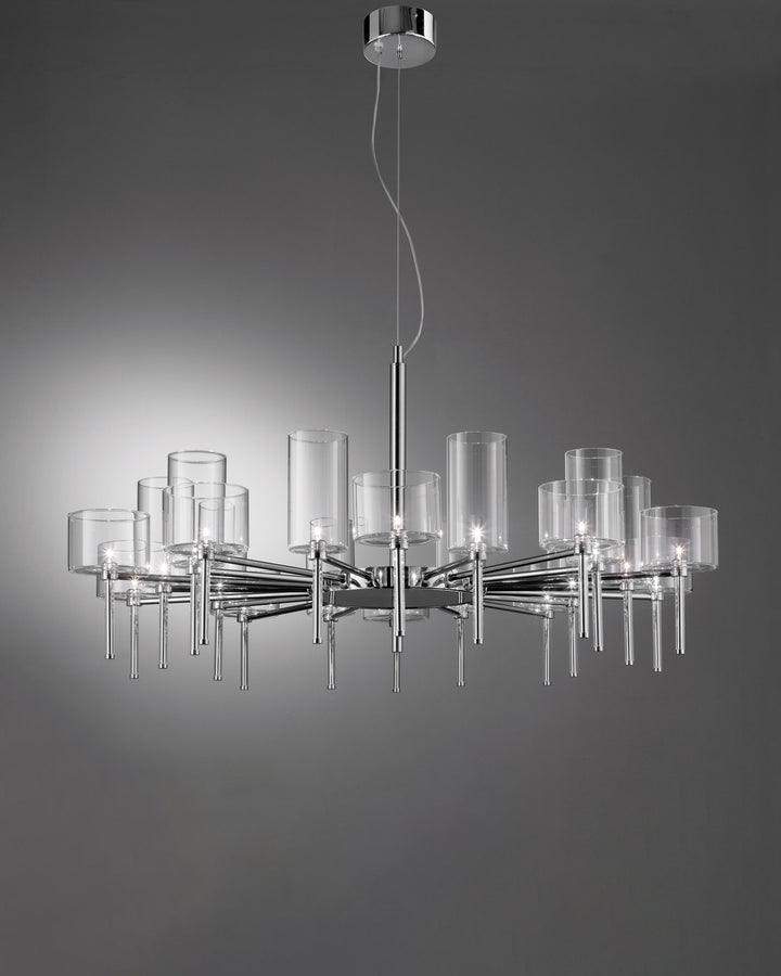 Zonia Lustre Disposition de Cylindres en Verre Chrome - Neutralighting
