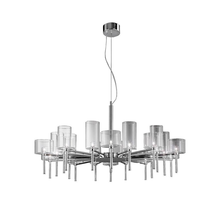 Zonia Lustre Disposition de Cylindres en Verre Chrome - Neutralighting