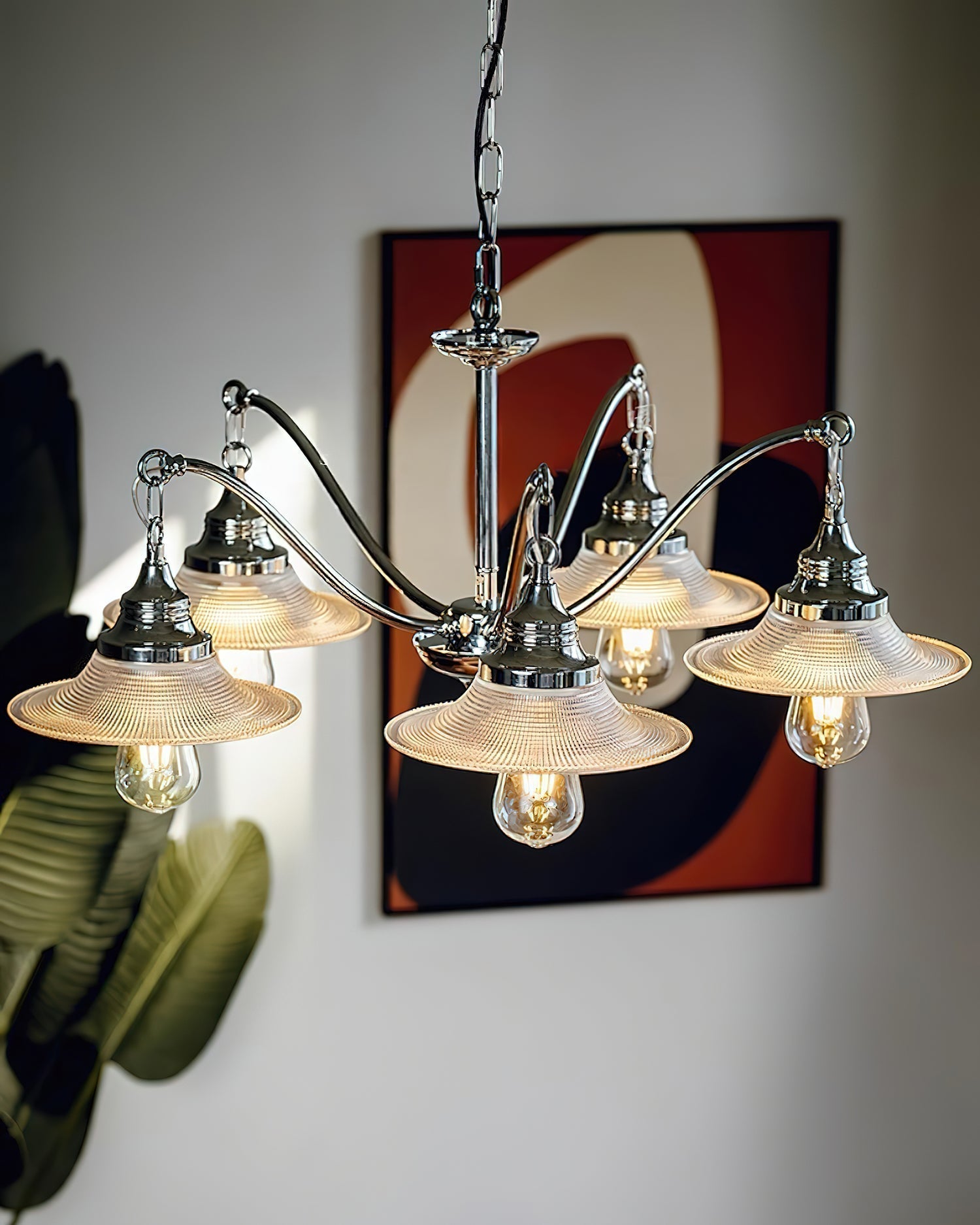 Zowie Chandelier Curved Vintage Flair - Letslighting