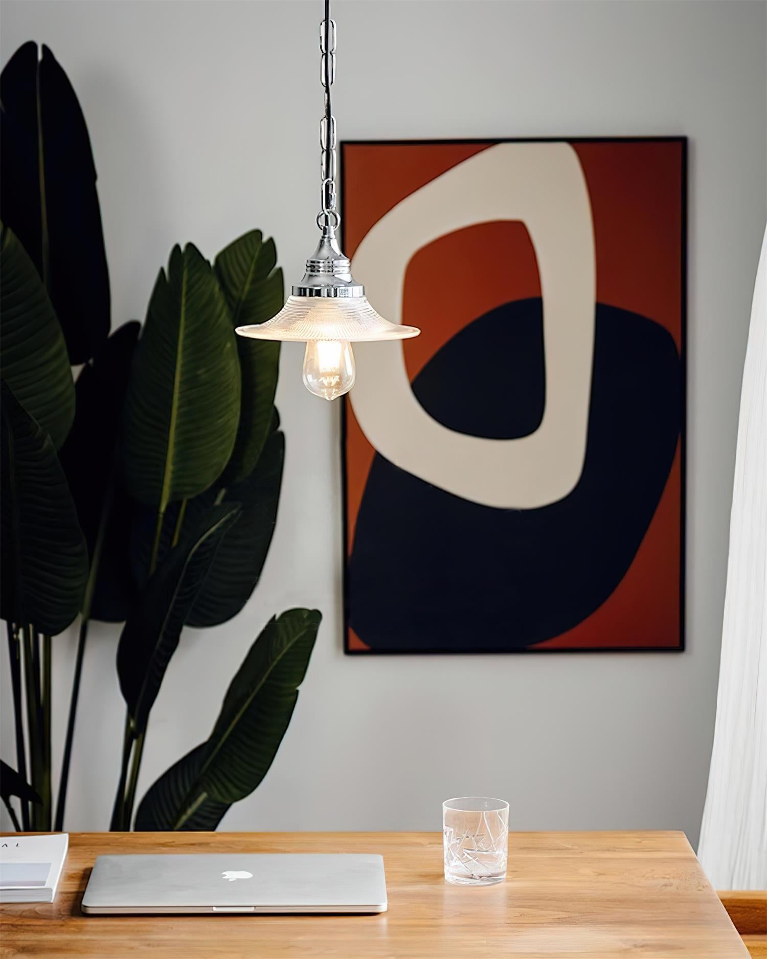 Zowie Lampe Pendente Verre Prismatique & Chrome - Neutralighting
