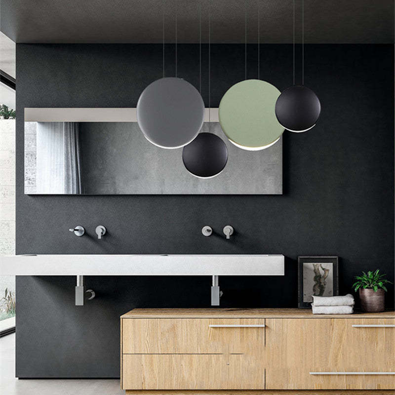 Valentina Suspension Ronde Simple, Métal/Résine, Noir/Vert/Brun/Gris/Blanc, Chambre à Coucher/Bureau - Neutralighting