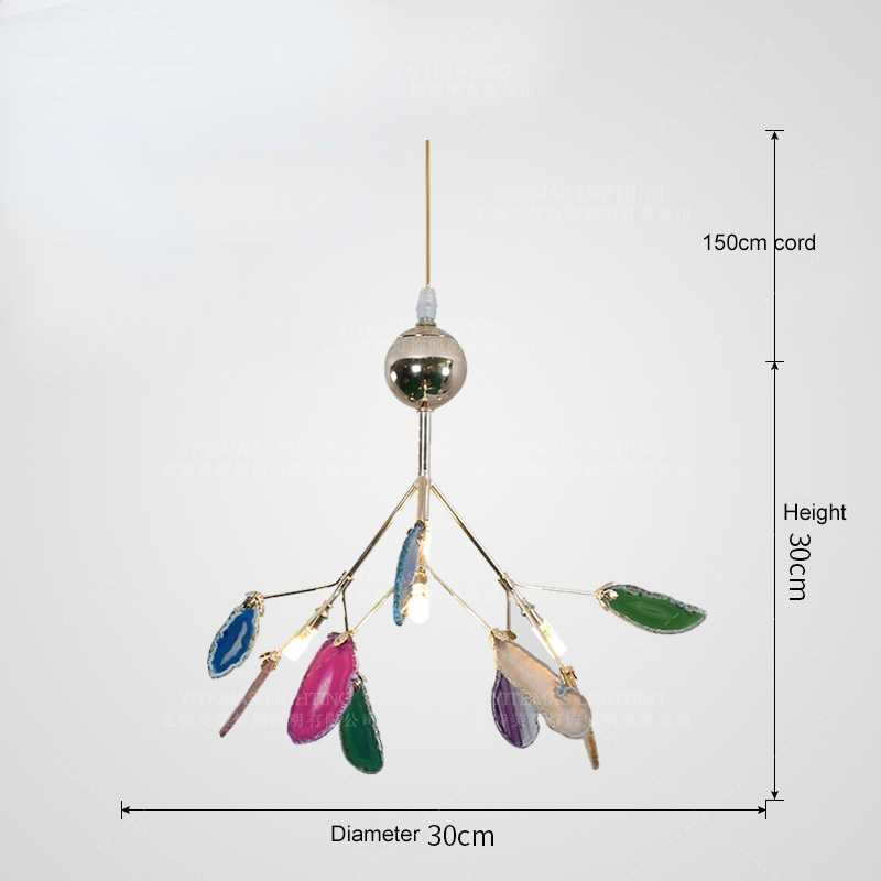 Arisha Lustre Coloré Branche Feuille Design, Salon/Chambre - Neutralighting
