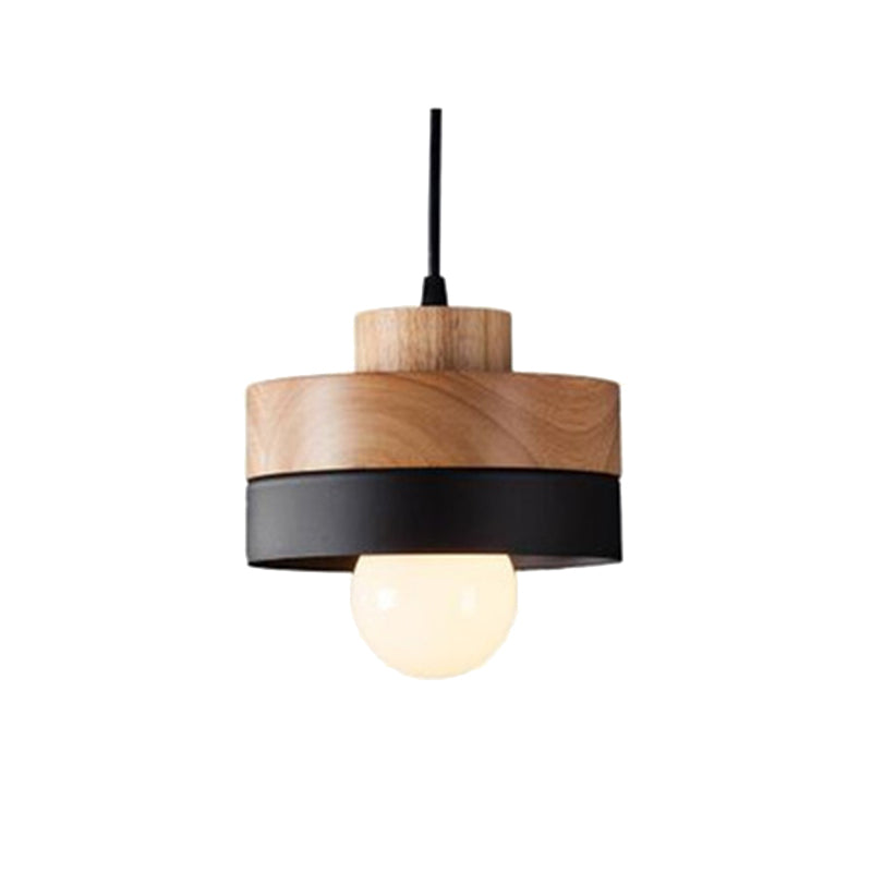 Valentina Suspension, Métal/Bois, Noir/Blanc, Salle à Manger/Salon - Neutralighting