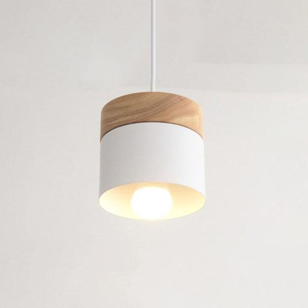 Valentina Suspension LED Macaron Nordique Métal/Bois Chambre - Neutralighting