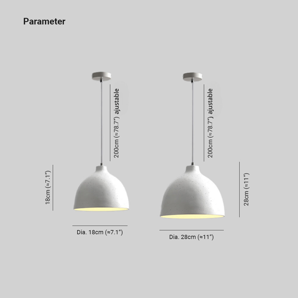 Avi Industriel LED Suspension Résine Bol Chambre À Coucher - Neutralighting
